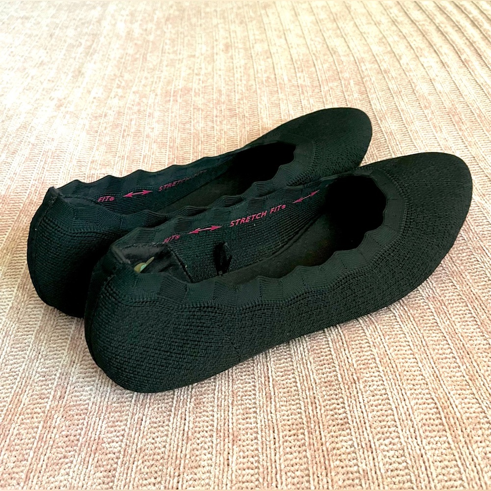 Skechers Air Cooled Memory Foam Black Slip on Women’s Shoes‎ Sz 9